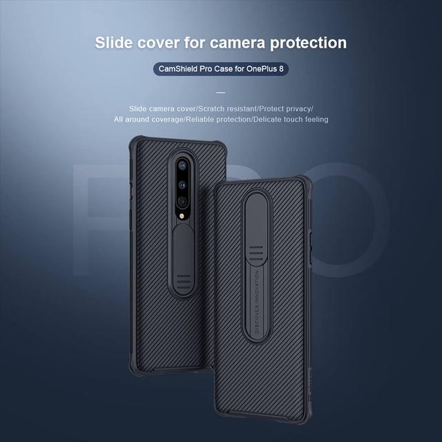 كفر موبايل Nillkin CamShield Case for OnePlus 8 Hard Cover Cam Shield - SW1hZ2U6MTIyNjE5