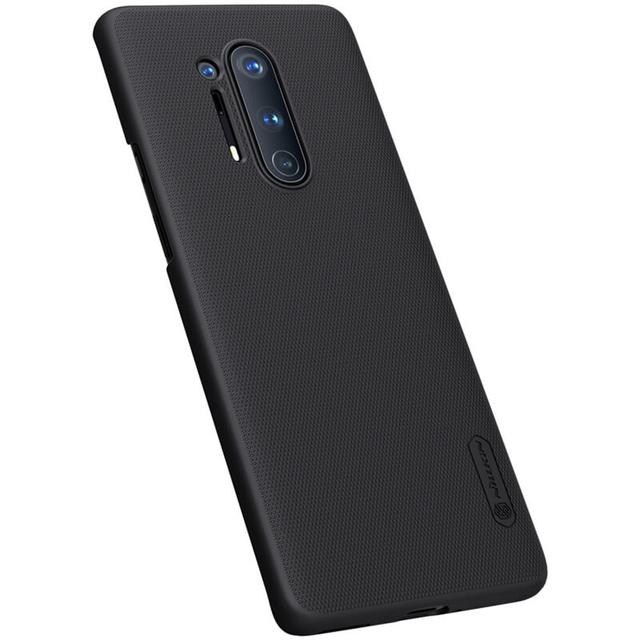 Nillkin OnePlus 8 Pro Case Mobile Cover Super Frosted Shield Hard Phone Cover with Stand [ Slim Fit ] [ Designed Case for OnePlus 8 Pro ] - Black - Black - SW1hZ2U6MTIyNjM1