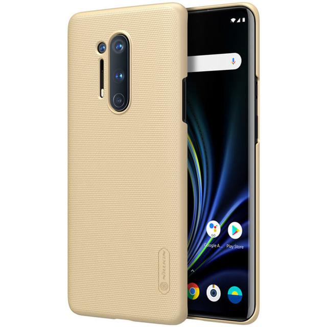 Nillkin OnePlus 8 Pro Case Mobile Cover Super Frosted Shield Hard Phone Cover with Stand [ Slim Fit ] [ Designed Case for OnePlus 8 Pro ] - Gold - Gold - SW1hZ2U6MTIzMTE4