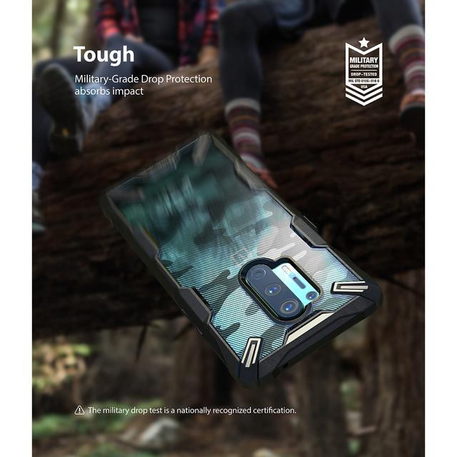 Ringke Cover for OnePlus 8 Pro Case Hard Fusion-X Ergonomic Transparent Shock Absorption TPU Bumper [ Designed Case for OnePlus 8 Pro ] - Camo Black - Camo Black - SW1hZ2U6MTI4MDEz