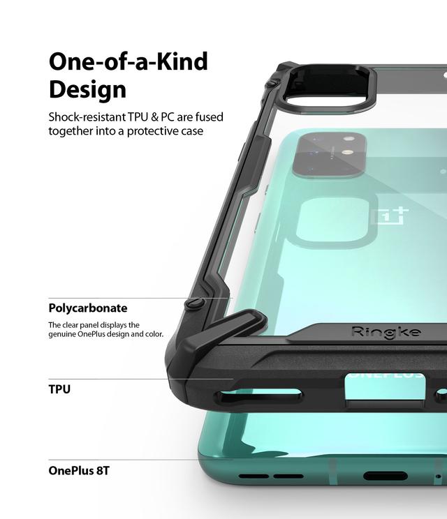 كفر حماية للموبايل Ringke - Compatible with OnePlus 8T - Black - SW1hZ2U6MTI5NjMx