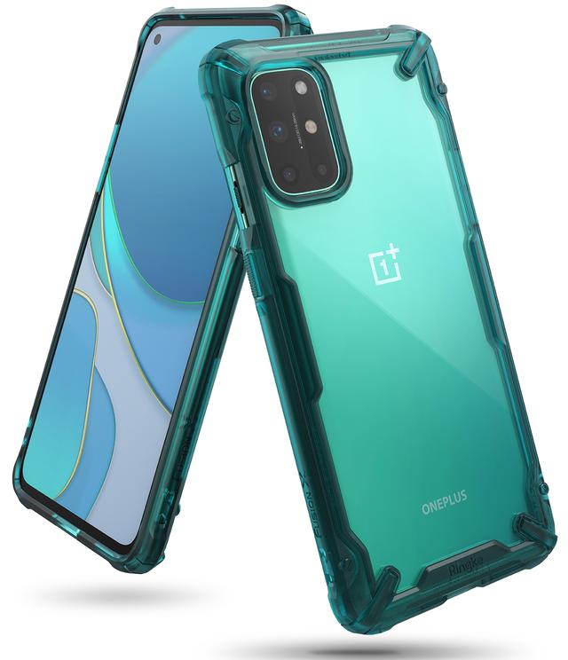 Ringke Compatible with OnePlus 8T / 8T+ 5G Cover Hard Fusion-X Ergonomic Transparent Shock Absorption TPU Bumper [ Designed Case for OnePlus 8T / 8T+ 5G ] - Turquoise Green - Turquoise Green - SW1hZ2U6MTI5MzQ1