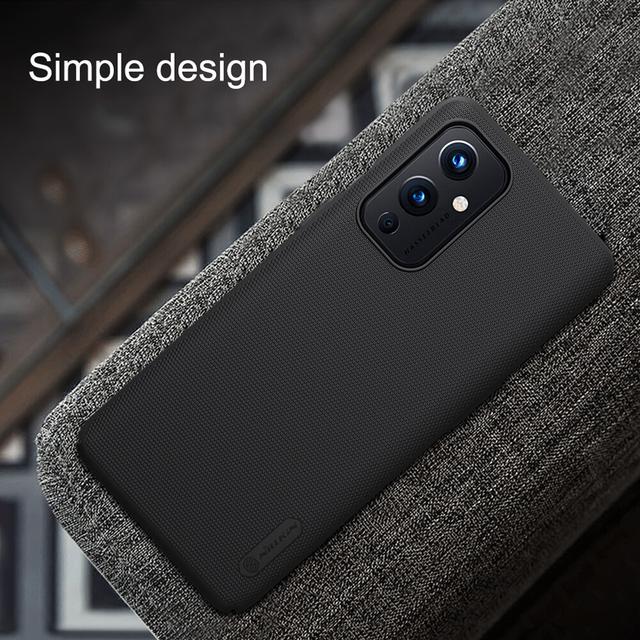 Nillkin Cover Compatible with OnePlus 9 Case Super Frosted Shield Hard Phone Cover [ Slim Fit ] [ Designed Case for Oneplus 9 UK Version ] - Black - Black - SW1hZ2U6MTIxNTA5
