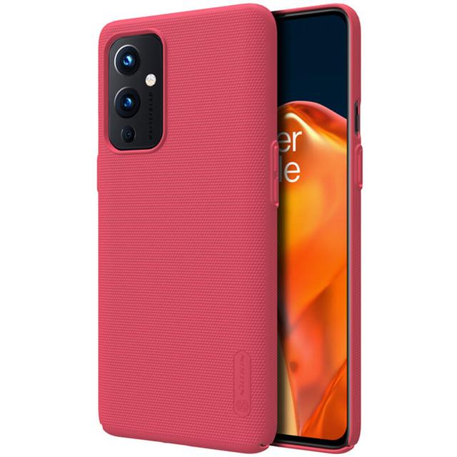 Nillkin Cover Compatible with OnePlus 9 Case Super Frosted Shield Hard Phone Cover [ Slim Fit ] [ Designed Case for Oneplus 9 UK Version ] - Red - Red - SW1hZ2U6MTIyMDM4
