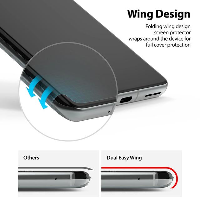 Ringke DualEasy Wing Compatible For OnePlus 9 Pro Screen Protector Full Coverage (Pack of 2) Dual Easy Film Case Friendly Protective Film [ Designed Screen Guard For OnePlus 9 Pro ] - Clear - SW1hZ2U6MTI3MTY4
