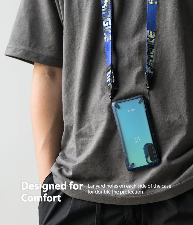 Ringke Cover for OnePlus Nord Case Hard Fusion-X Ergonomic Transparent Shock Absorption TPU Bumper [ Designed Case for OnePlus Nord ] - Blue - Blue - SW1hZ2U6MTMwMTAy