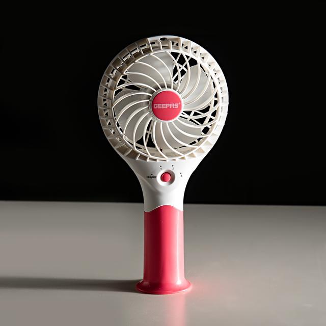 Geepas GF9617 Rechargeable Mini Fan - Personal Portable Fan with 3 Speed Options - USB Travel Fan for Office, Home and Travel Use (5V USB)- 8 Hours Working - SW1hZ2U6MTQ4NDEw