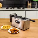 Geepas Compact 2180W Powerful 3L Deep Fryer with Overheat Protection & Chrome Plated Basket GDF36015 - SW1hZ2U6MTUzNjI4