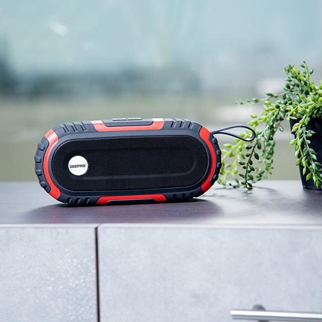 Geepas GMS11180 Bluetooth Rechargeable Speaker - Portable Wireless Speakers, 1500mAh Battery with Bass, TF Card, AUX, USB Playback -Perfect for Home, Party, Outdoor - SW1hZ2U6MTUzMTE2