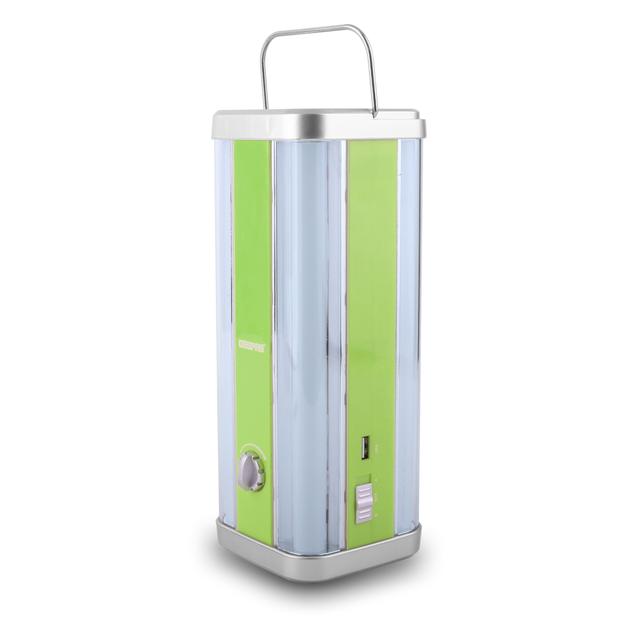 Geepas GE5595 Multi-functional LED Lantern 4000mAh - Portable Lightweight- Solar Input with Dimmer Function - 4 Hours Working - Ideal to Charge Personal Devices - - SW1hZ2U6MTQ4MzI3