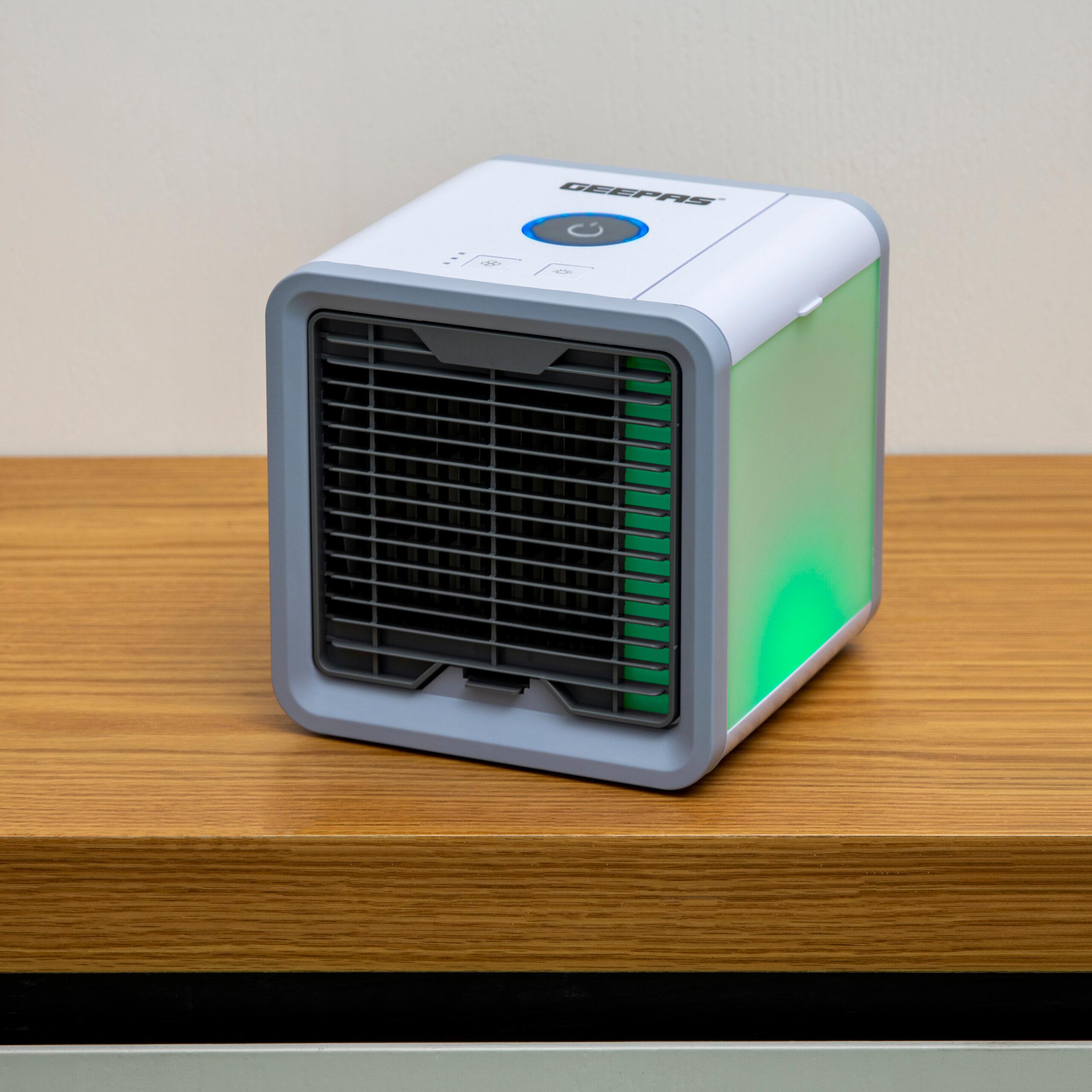 مكيف مائي محمول Mini Air Cooler | 750 ml | 3 Speed Options | LED Night Light - cG9zdDoxNTUyNjc=