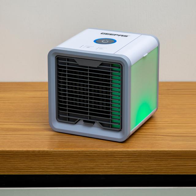 مكيف مائي محمول Mini Air Cooler | 750 ml | 3 Speed Options | LED Night Light - SW1hZ2U6MTU1MjY3