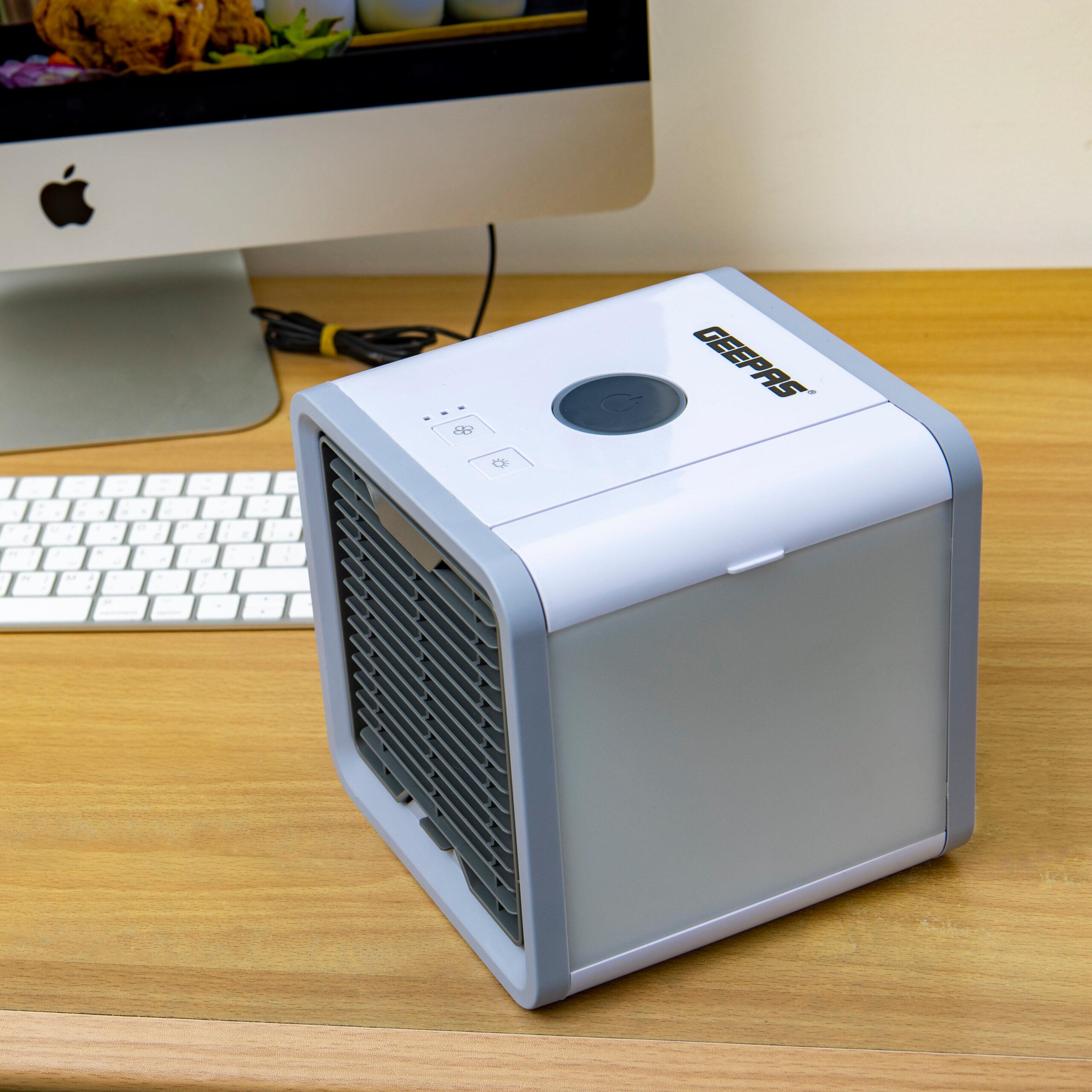 مكيف مائي محمول Mini Air Cooler | 750 ml | 3 Speed Options | LED Night Light - cG9zdDoxNTUyNzE=