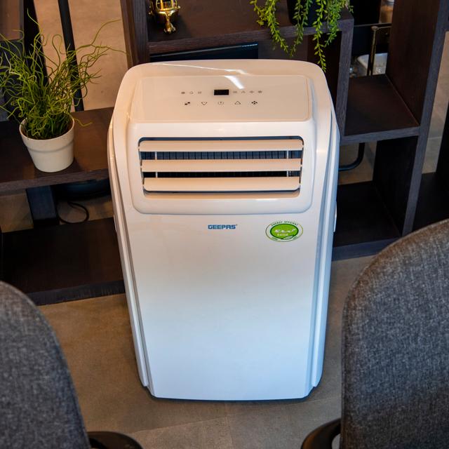Geepas Gacp1216cu Portable Air Conditioner - 3 Mode (Cool/Fan/Dry) & Speed 24 Hours Timer | Remote Control 0.4 L Water Tank Auto Horizontal Swing |12000btu 1 Year Warranty - SW1hZ2U6MTUxNjkx