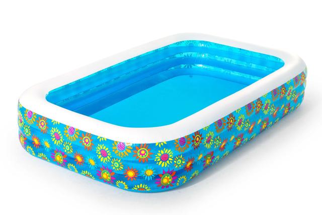بركة سباحة اطفال مستطيلة أزرق بيست واي Bestway 229 × 152 × 56 Blue Rectangular Pool Happy Flora Kids - SW1hZ2U6MTU4NTcw