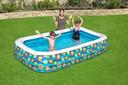 بركة سباحة اطفال مستطيلة أزرق بيست واي Bestway 229 × 152 × 56 Blue Rectangular Pool Happy Flora Kids - SW1hZ2U6MTU4NTc0