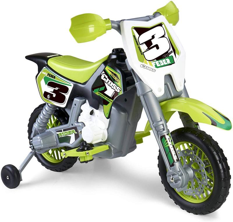 دراجة كهربائية سيكل للأطفال مع عجلات مساعدة 6 فولت كروس فيبير FEBER RIDER CROSS 6V