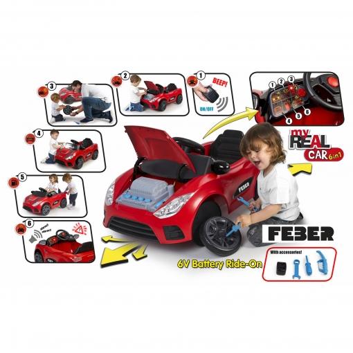 سيارة اطفال لعبة 6 فولت أحمر فيبر Feber Red 6V Car game for children - SW1hZ2U6MTU3MzUw
