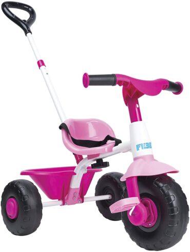 سيكل اطفال بنات زهري ثلاث كفرات مع حزام آمان ومقعد مريح فيبر Feber Comfortable Seat Safety Belt 3 Wheels Pink Trike Baby - 5}