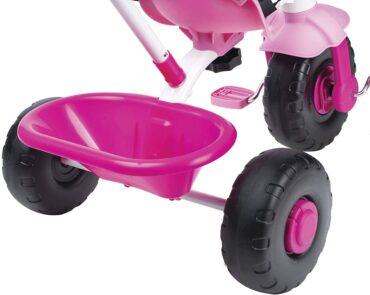 سيكل اطفال بنات زهري ثلاث كفرات مع حزام آمان ومقعد مريح فيبر Feber Comfortable Seat Safety Belt 3 Wheels Pink Trike Baby - 3}