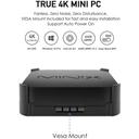 MINIX Z83-4 MAX [ RAM 4GB ROM 128GB ] Fanless Mini PC, Intel Cherry Trail Windows 10 Pro [Dual-Band Wi-Fi/Gigabit Ethernet/Dual Output/4K/BT/Auto Power On] Windows TV Box Mini PC - Black - SW1hZ2U6MTIxMDEw