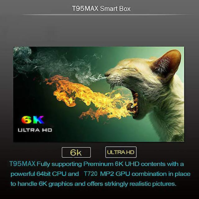 ريسيفر أندرويد للتلفزيون Wownect T95 Max Smart Android TV Box - SW1hZ2U6MTMzNjEz