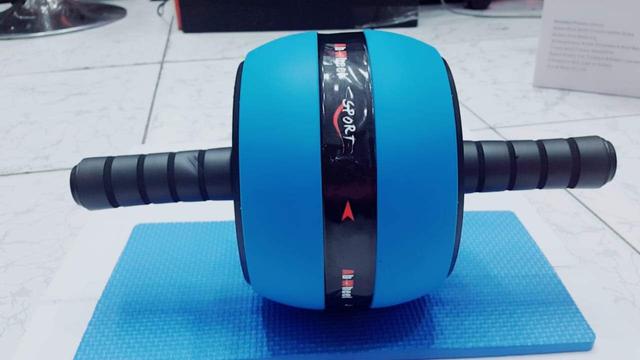 Marshal Fitness ab carver pro roller fitness exerciser wheel workout abdominal core 600lbs max blue - SW1hZ2U6MTIwMDAx