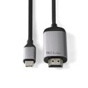 MINIX NEO C-4K 6FT USB-C to HDMI Cable 4K For Thunderbolt 3, Mac OS, Windows OS, Chrome OS - Grey - Grey - SW1hZ2U6MTIxMDkz