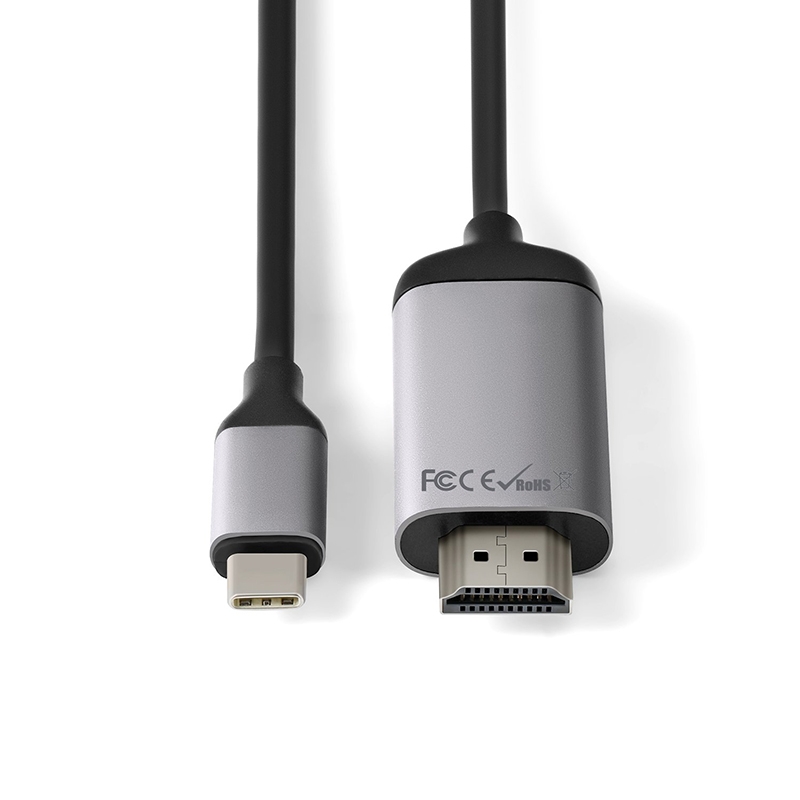 كابل - رمادي  MINIX NEO C-4K 6FT USB-C to HDMI Cable 4K - 2}