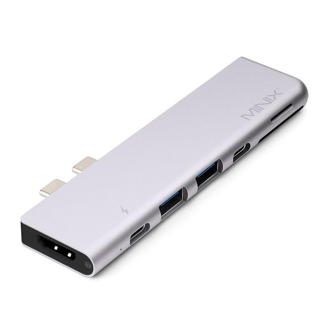 MINIX NEO C-D USB-C Multiport Adapter for MacBook Pro - Grey - Grey - SW1hZ2U6MTIxMTQ4