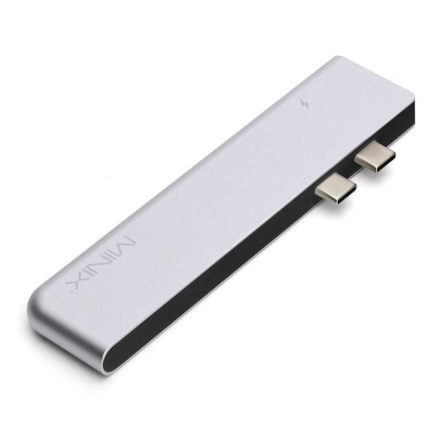 MINIX NEO C-D USB-C Multiport Adapter for MacBook Pro - Grey - Grey - SW1hZ2U6MTIxMTUw