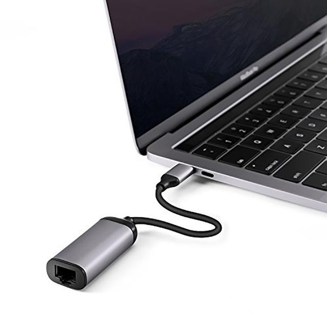 MINIX NEO C-E High-Speed USB-C to Gigabit Ethernet Adapter For Windows, Mac and Chrome OS - Grey - Grey - SW1hZ2U6MTIxMTI2