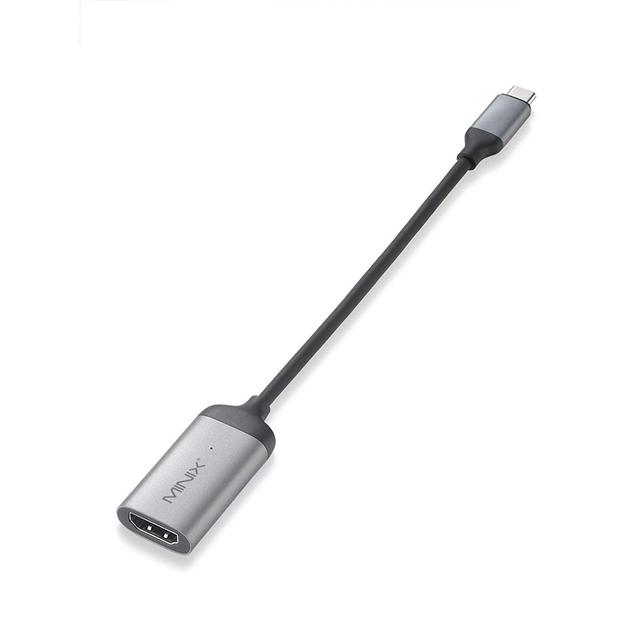 MINIX NEO C-HD, USB-C to 4K/60Hz HDMI Adapter For Windows, Mac and Chrome OS - Grey - SW1hZ2U6MTIxMDg4