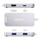 MINIX NEO C Mini, USB-C Multiport Adapter with HDMI [ Compatible with Apple MacBook and MacBook Pro ] - Grey - Grey - SW1hZ2U6MTIxMDYw