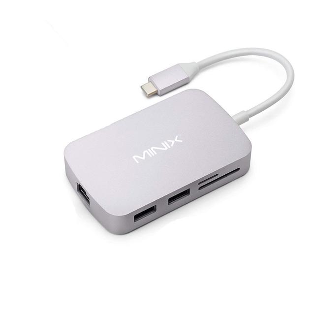 MINIX NEO C-X USB-C Multiport Adapter with HDMI Output and 10/100Mbps Ethernet For New MacBook - Grey - SW1hZ2U6MTIxMDQ1
