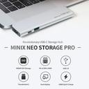 Minix USB-C 4-IN-1 Multiport SSD Storage Hub, Dual-Head, [ HDMI 4K@60Hz, USB 3.0 Port ] 480GB SSD Storage Thunderbolt 3 For MacBook Air, MacBook Pro - Silver - Silver - SW1hZ2U6MTIxMTEw