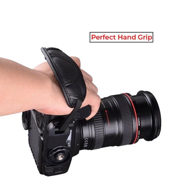 حزام حامل الكاميرا  O Ozone Leather Professional Hand Grip Strap Compatible For Nikon Camera, For Cannon DSLR Camera, Digital Camera, SLR - SW1hZ2U6MTIzOTQw