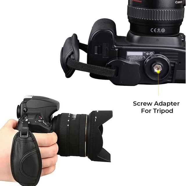 حزام حامل الكاميرا  O Ozone Leather Professional Hand Grip Strap Compatible For Nikon Camera, For Cannon DSLR Camera, Digital Camera, SLR - SW1hZ2U6MTIzOTQ4