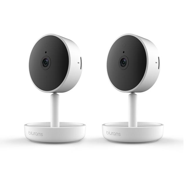 Blurams Home Pro 1080P Security Camera with 2-Way Audio, Siren Alarm, Human/Sound Detection, Night Vision [Pack Of 2] - White - SW1hZ2U6MTIwODI2