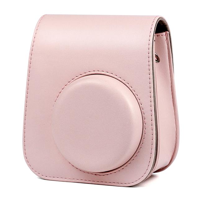 O Ozone Case for Fujifilm Instax Mini 11 Case PU Leather Instant Camera Cover with Adjustable Strap [ Designed Cover for Fujifilm Instax Mini 11 Instant Camera Bag ] - Blush Pink - Pink - SW1hZ2U6MTIzMjcy