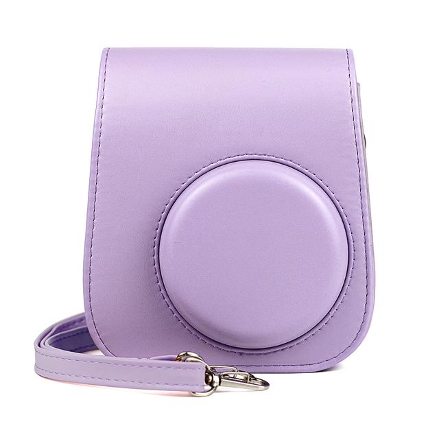O Ozone Case for Fujifilm Instax Mini 11 Case PU Leather Instant Camera Cover with Adjustable Strap [ Designed Cover for Fujifilm Instax Mini 11 Instant Camera Bag ] - Lilac Purple - Purple - SW1hZ2U6MTI1MDAw