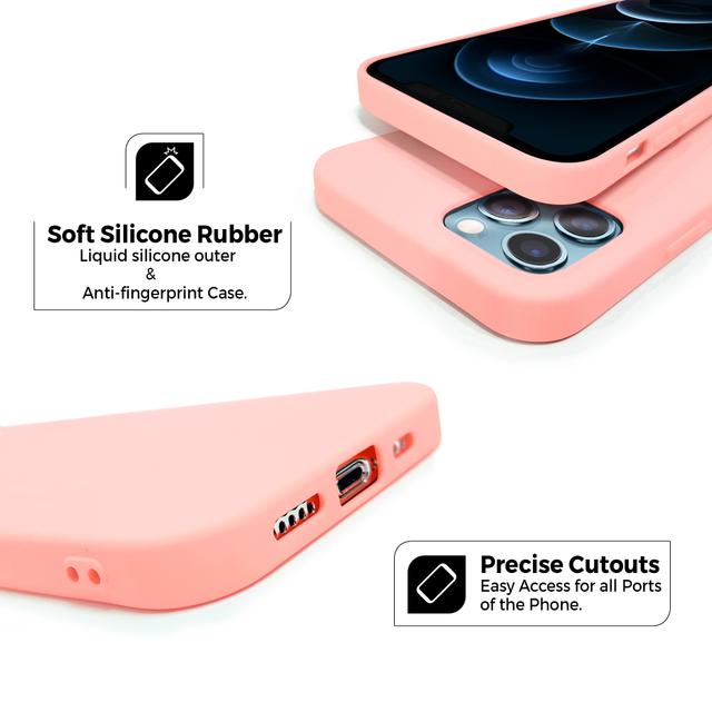 O Ozone Compatible Case for Galaxy Note 20, Classic Liquid Silicone Series Slim Gel Rubber Full Body Protection Soft Flexible Cover [Supports Wireless Charging] - Pink - Pink - SW1hZ2U6MTIzNzQ1