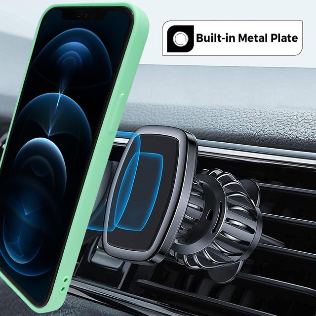 O Ozone Compatible Case for iPhone 12 Mini, Classic Liquid Silicone Series with Ring Holder Kickstand Slim Cover Works with Magnetic Car Mount [ Perfect Fit iPhone 12 Mini Case ] - Cyan - Cyan - SW1hZ2U6MTIzNTg2
