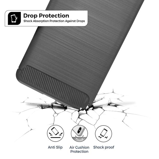 O Ozone OnePlus 8 Pro Case, Carbon Brushed Texture Slim Ultra-Thin Lightweight Flexible Protective Cover [ Designed Case for OnePlus 8 Pro ] - Grey - Grey - SW1hZ2U6MTIzNzkx