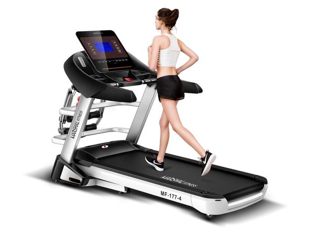 Marshal Fitness dc motorized 3 5hp treadmill with 5 e2 80 b3 lcd display screen user weight 120kgs - SW1hZ2U6MTE4Njc0