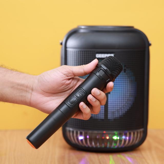 Geepas Rechargeable Portable Speaker - Portable Handle with 1800 MAH Huge Battery - TWS Connection & Compatible with BT/ USB/ AUX/ FM/ Micro SD - Ideal for Home, Hotels & Outdoor Use - SW1hZ2U6MTU0Mzk2