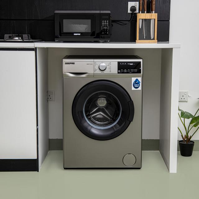 غسالة جيباس أوتوماتيكية بسعة 7 كيلو  Fully Automatic Washing Machine - Geepas (1000 RPM)) - SW1hZ2U6MTUzNjUx