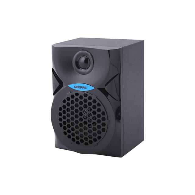 Geepas GMS8585 2.1 Channel Multimedia System - Portable, 20000W PMPO, Dual Woofer- USB, Bluetooth -Ideal for Pc, Play Station, Tv, Smartphone, Tablet, & More - SW1hZ2U6MTQxODU3