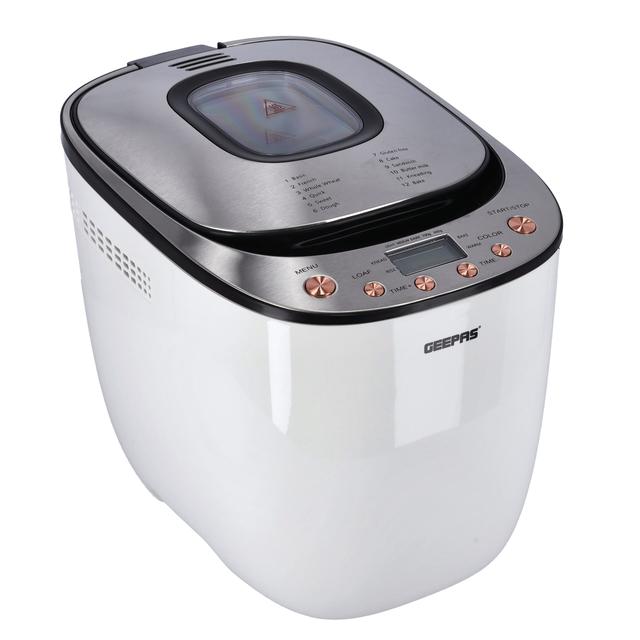Geepas Compact Powerful 2.0LB Bread Maker with 12 Digital Programs & 13 Hour Programmable Delay Timer - SW1hZ2U6MTUzMzg5