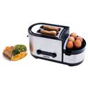 Geepas GBT36508UK 1250W Multi-Function Toaster with Egg Boiler and Poacher  - 2 Slice Toaster with Mini Frying Pan, Steamer Tray, Warming Rack - 6 Modes of Browning Control - Ideal Breakfast Set - 2 Year Warranty - SW1hZ2U6MTUwODU1